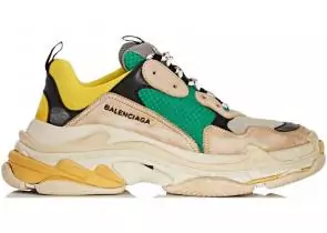 sneakers chaussure de balenciaga mode beige-green-yellow